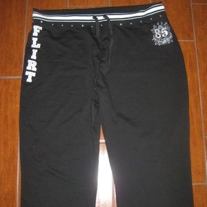 "Flirt" Women's Plus 3x, (2x) Capris W Rhinestones